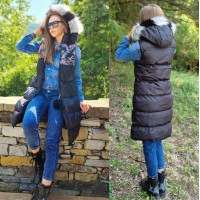 Дамски елек с качулка City Angels Jeans, Черен, 6785
